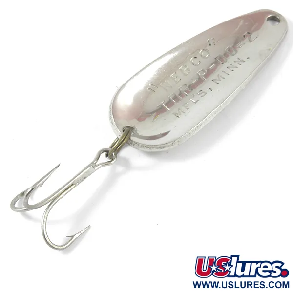 Vintage   Nebco Tor-P-Do 2, 1/2oz Hammered Nickel fishing spoon #3585
