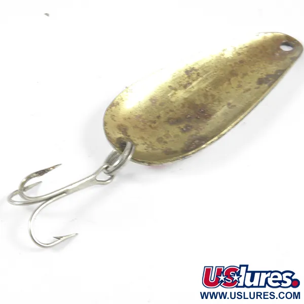 Vintage  Aeroplane Spinner Aero, 1/4oz White / Red / Brass fishing spoon #3604