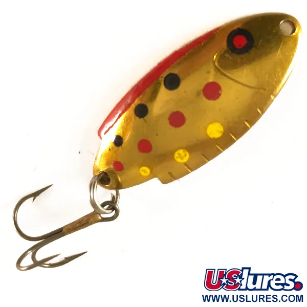 Vintage   Thomas Buoyant, 3/16oz Gold / Red / Black fishing spoon #3606