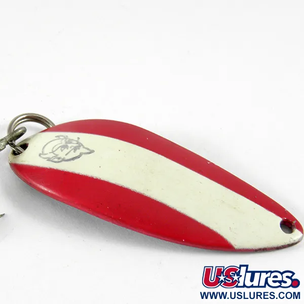 Vintage  Eppinger Dardevle Devle Dog 7700, 1/2oz Red / White / Nickel fishing spoon #3608