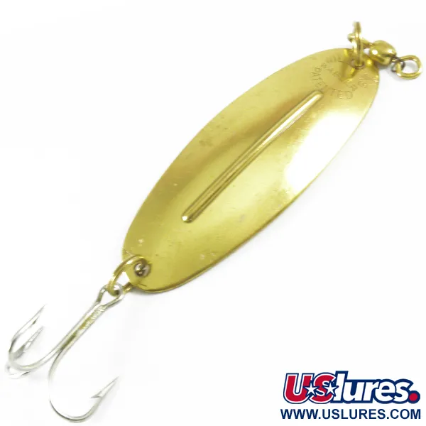 Vintage  Williams WIlliams Wabler, 2/3oz Gold fishing spoon #3644