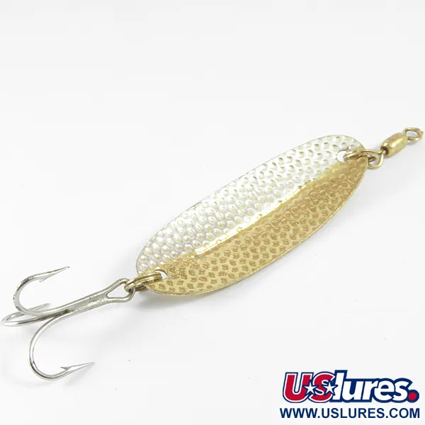 Vintage   Williams Wabler W50, 1/2oz Gold / Silver (Silver Plated) fishing spoon #3646