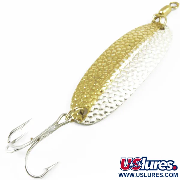Vintage   Williams Wabler W50, 1/2oz Gold / Silver (Silver Plated) fishing spoon #3646