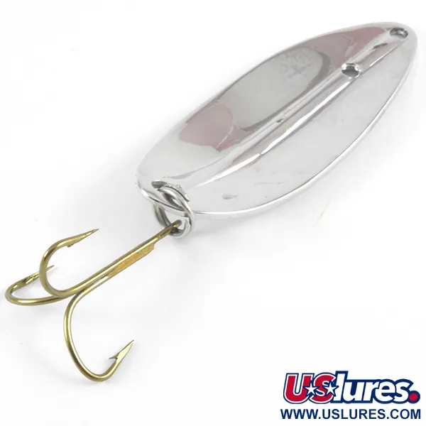 Vintage  TODDCO Main liner , 2/5oz Nickel / Green fishing spoon #3670