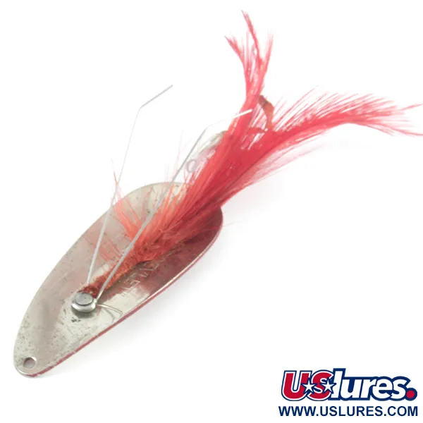 Vintage  Eppinger Weedless Dardevle Dardevlet , 3/4oz Red / White / Nickel fishing spoon #3672