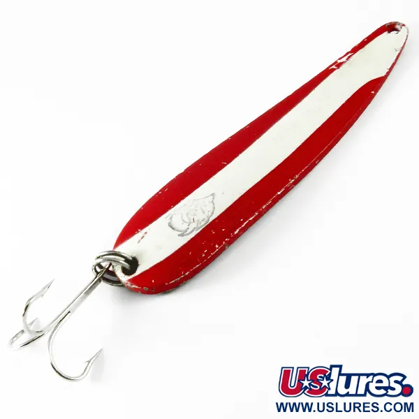 Vintage  Eppinger Dardevle Seadevlet, 1 1/3oz Red / White / Nickel fishing spoon #3675