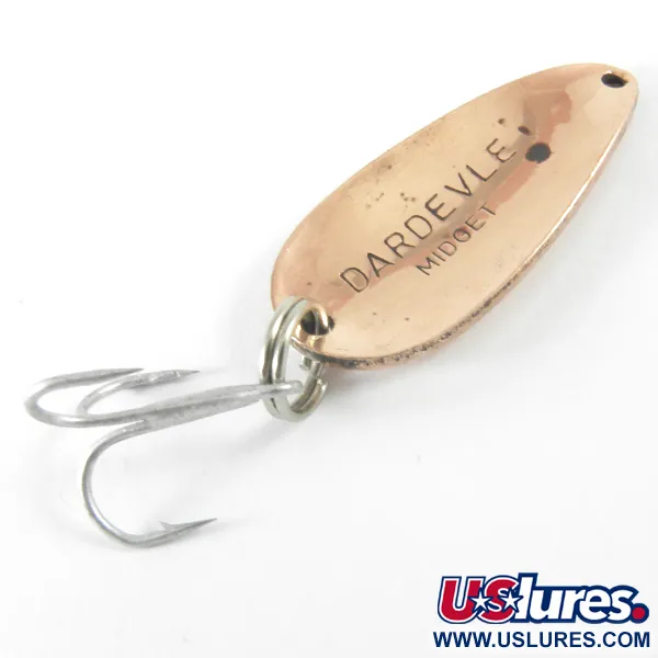 Vintage  Eppinger Dardevle Midget, 3/16oz Copper fishing spoon #3679