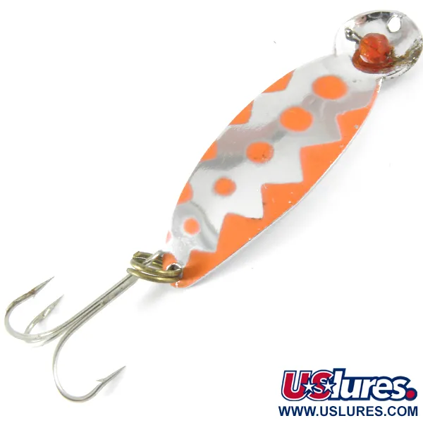 Vintage  Unknown Errico One eye , 1/2oz Nickel / Red fishing spoon #3683