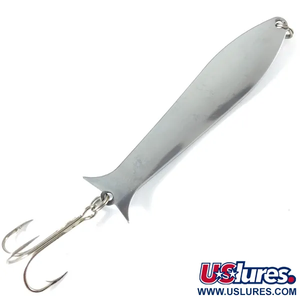 Vintage  Williams Mooselook wobbler, 1/4oz Nickel fishing spoon #3685