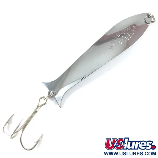 Vintage  Williams Mooselook wobbler, 1/4oz Nickel fishing spoon #3685