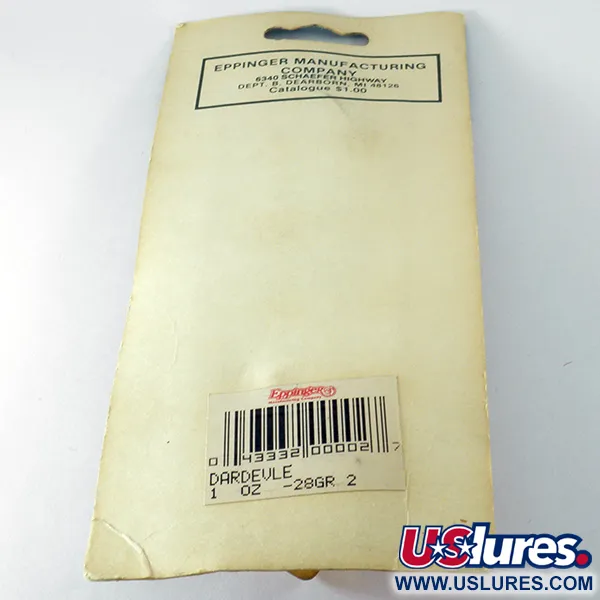  Eppinger Dardevle, 1oz Black / White / Nickel fishing spoon #3702