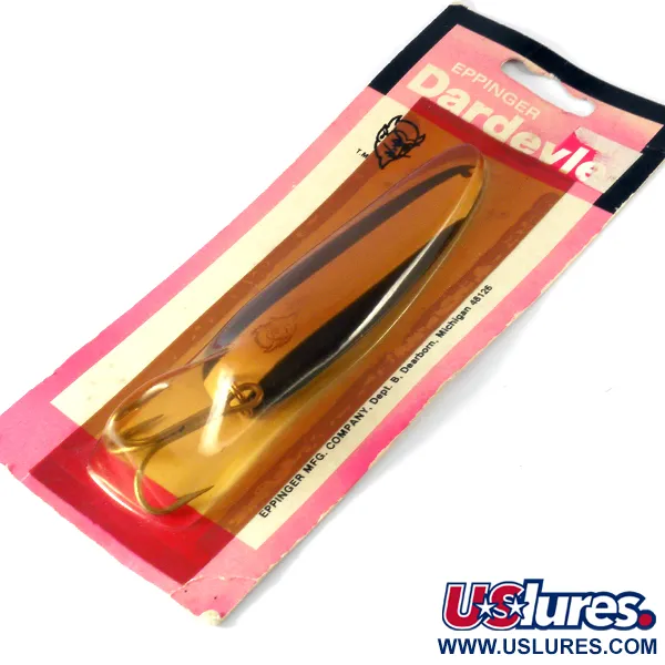  Eppinger Dardevle, 1oz Black / White / Nickel fishing spoon #3702