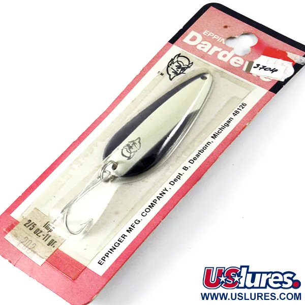  Eppinger Dardevle Imp, 2/5oz Black / White / Nickel fishing spoon #3704