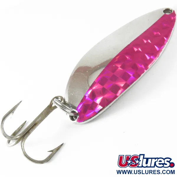 Vintage  Seneca Little Cleo (Hula Girl), 2/3oz Nickel / Purple fishing spoon #3708