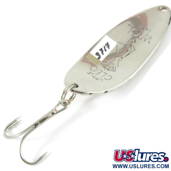 Vintage  Seneca Little Cleo (Hula Girl), 1/2oz Nickel / Orange fishing spoon #3717
