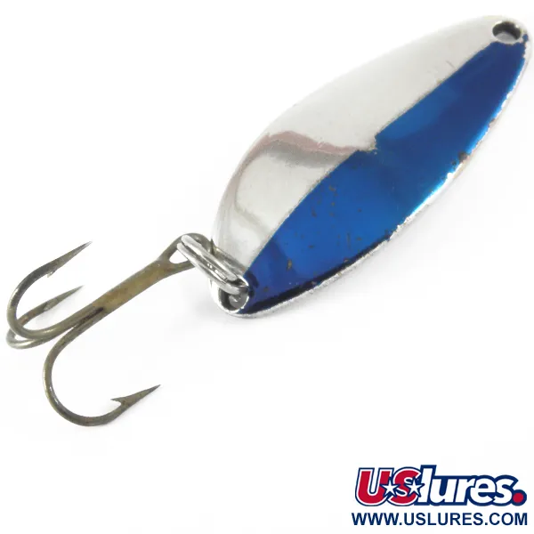 Vintage  Seneca  Little Cleo, 1/4oz Nickel / Blue fishing spoon #3731