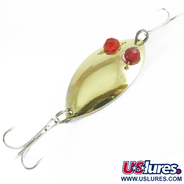 Vintage  Hofschneider Red Eye junior, 1/2oz Gold / Red Eyes fishing spoon #3735