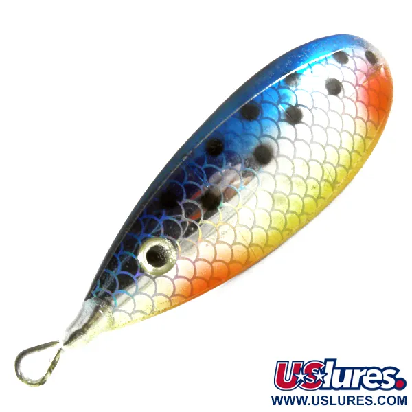 Vintage   Weedless Johnson Silver Minnow, 2/5oz Rainbow Trout fishing spoon #3738