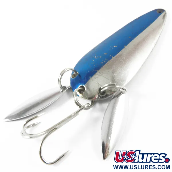 Vintage  Eppinger Dardevle Imp Klicker, 2/5oz Nickel / Blue fishing spoon #3754