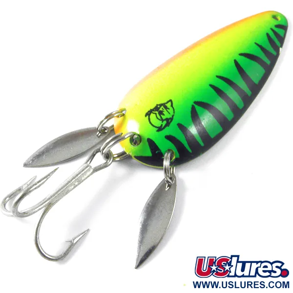 Vintage  Eppinger Dardevle Dardevlet Klicker, 3/4oz Fire Tiger fishing spoon #3755