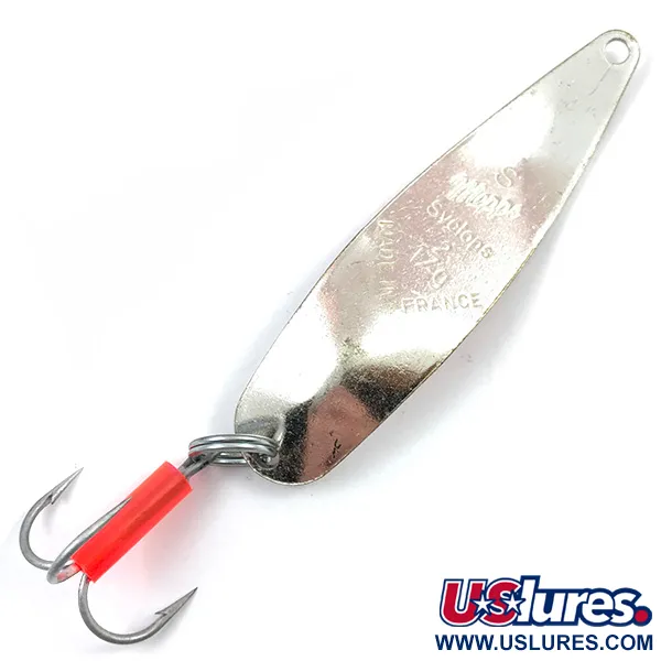 Vintage   Mepps Syclops 2 3759, 3/5oz Silver / Pink fishing spoon #3759