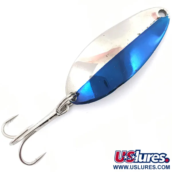 Vintage  Seneca Little Cleo (Hula Girl), 1/3oz Nickel / Blue fishing spoon #3764