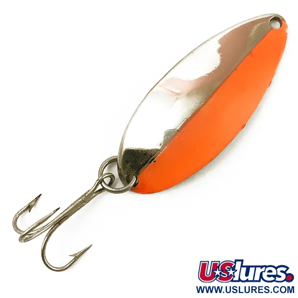 Vintage  Seneca Little Cleo (Hula Girl), 1/2oz Nickel / Orange fishing spoon #3765