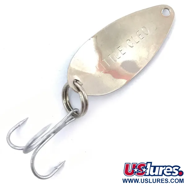Vintage   Acme Little Cleo, 1/16oz Nickel / Green fishing spoon #3770