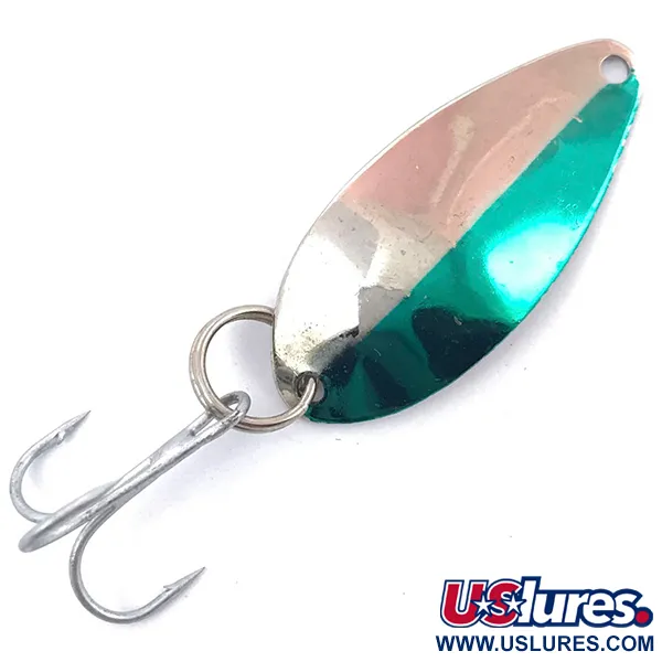 Vintage   Acme Little Cleo, 1/16oz Nickel / Green fishing spoon #3770