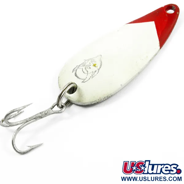 Vintage  Eppinger Dardevle Spinnie, 1/3oz Ivory / Red / Nickel fishing spoon #3774