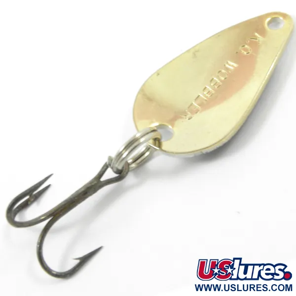Vintage  Acme K.O. Wobbler, 1/8oz Black / White / Gold fishing spoon #3775