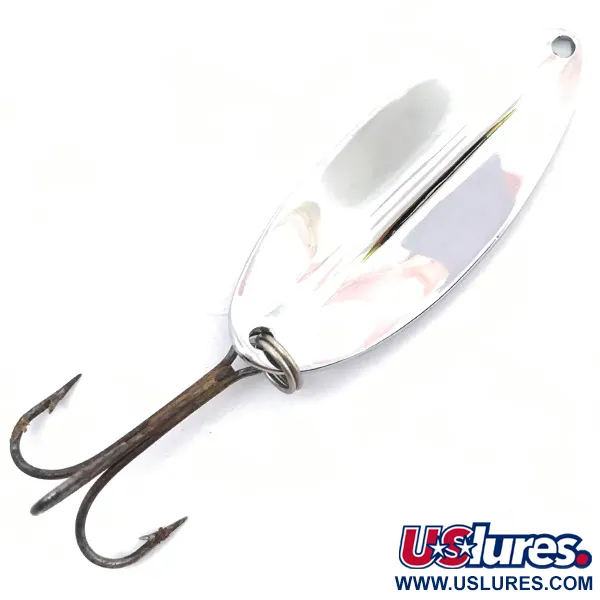 Vintage  TODDCO Main liner , 2/5oz Nickel / Green fishing spoon #3782