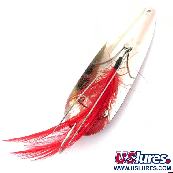 Vintage  Eppinger Weedless Dardevle, 1oz Red / White / Nickel fishing spoon #3785