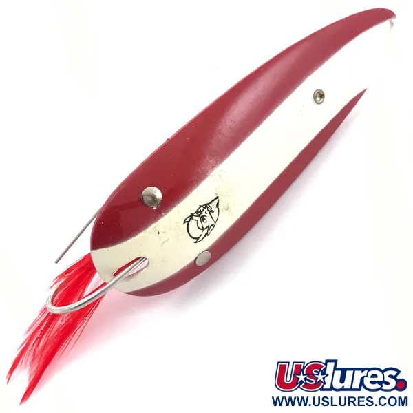 Vintage  Eppinger Weedless Dardevle, 1oz Red / White / Nickel fishing spoon #3785