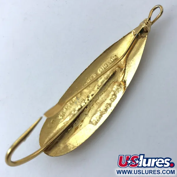 Vintage   Weedless Johnson Silver Minnow, 1/3oz Gold fishing spoon #3791