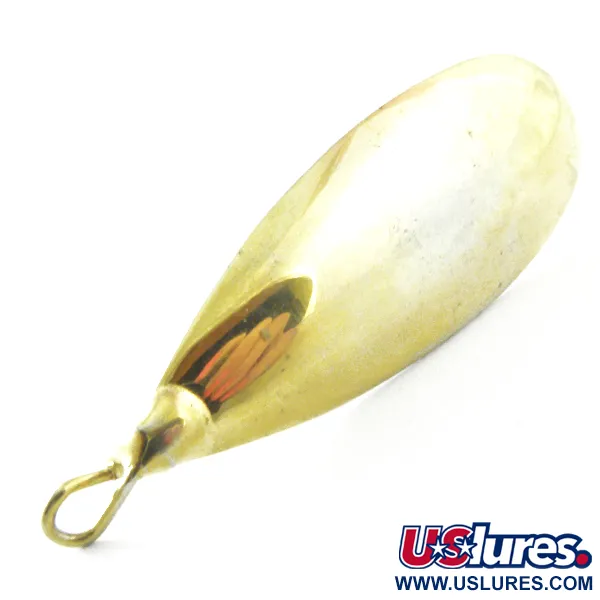 Vintage   Weedless Johnson Silver Minnow, 1/3oz Gold fishing spoon #3791