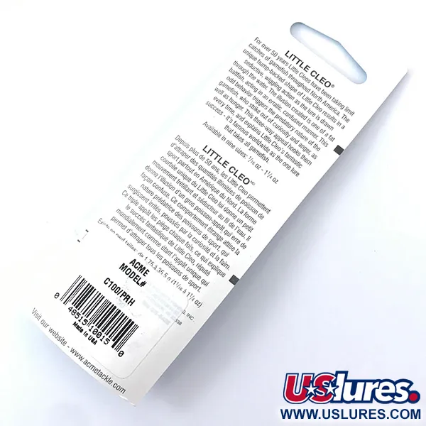   Acme Little Cleo, 1/3oz White Pearl / Red fishing spoon #3800