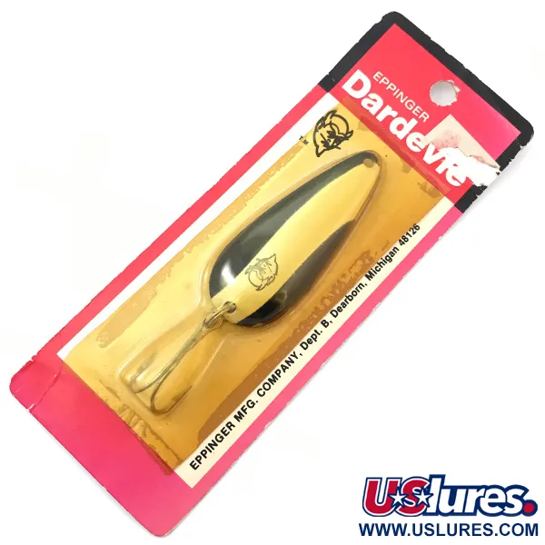  Eppinger Dardevle Imp, 2/5oz Black / White / Nickel fishing spoon #3801