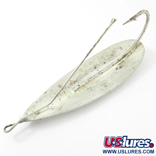 Vintage   Weedless Johnson Silver Minnow, 1oz Silver fishing spoon #3803
