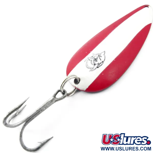 Vintage  Eppinger Dardevle Dardevlet , 3/4oz Red / White / Nickel fishing spoon #3809