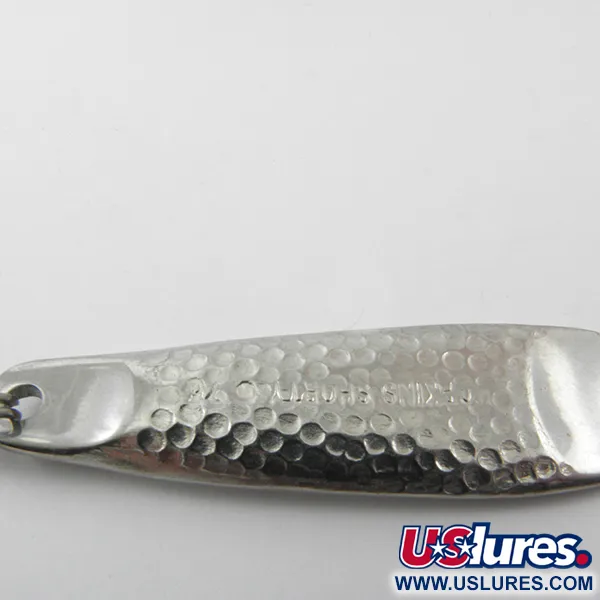 Vintage   Hopkins shorty 75, 3/4oz Hammered Nickel fishing spoon #3821