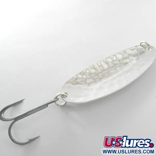 Vintage   Williams Wabler W60, 3/4oz Hammered Silver fishing spoon #3824