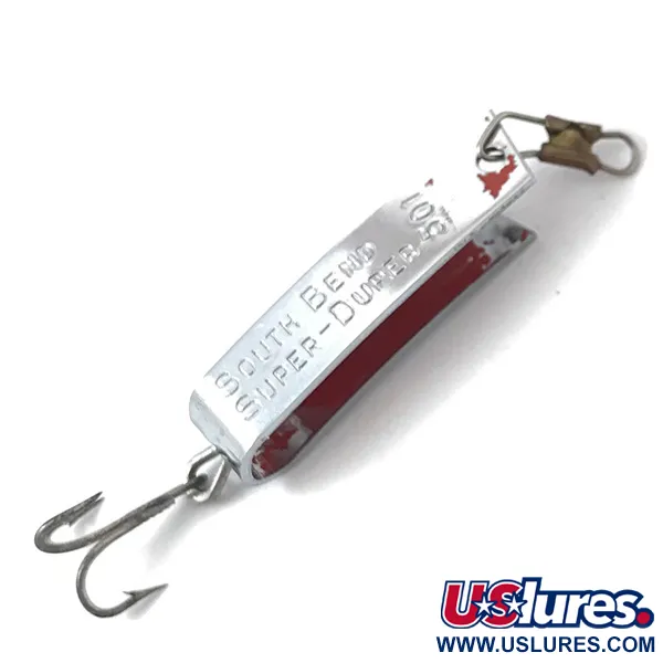 Vintage  South Bend Super-Duper 501, 3/32oz Nickel fishing spoon #3829