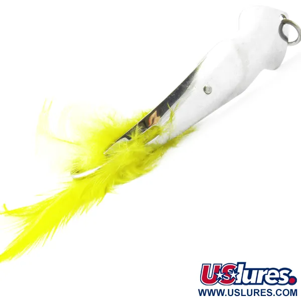 Vintage   Tony Accetta Pet Spoon 15, 1/2oz Nickel / Yellow fishing spoon #3848