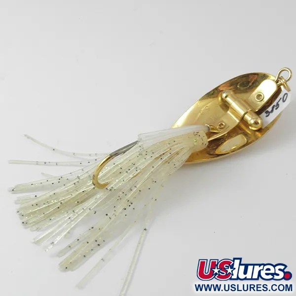 Vintage   Nemire Lures Red Ripper, 3/5oz Gold fishing spoon #3850