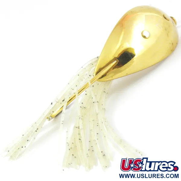 Vintage   Nemire Lures Red Ripper, 3/5oz Gold fishing spoon #3850