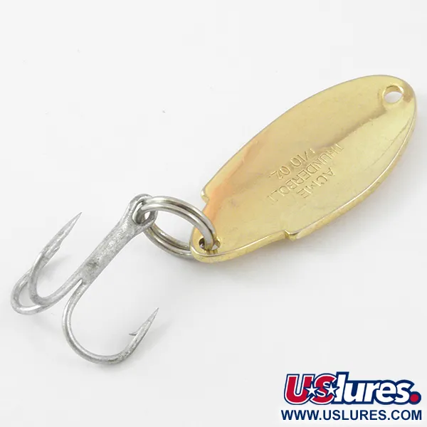 Vintage   Acme Thunderbolt, 1/8oz Gold fishing spoon #3851