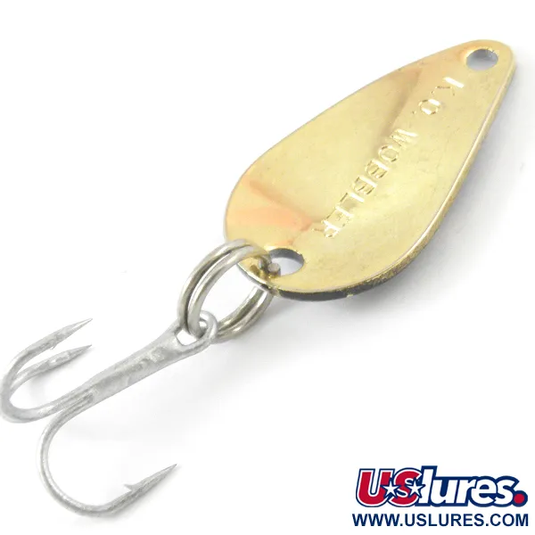 Vintage  Acme K.O. Wobbler, 1/8oz Black / White / Gold fishing spoon #3852