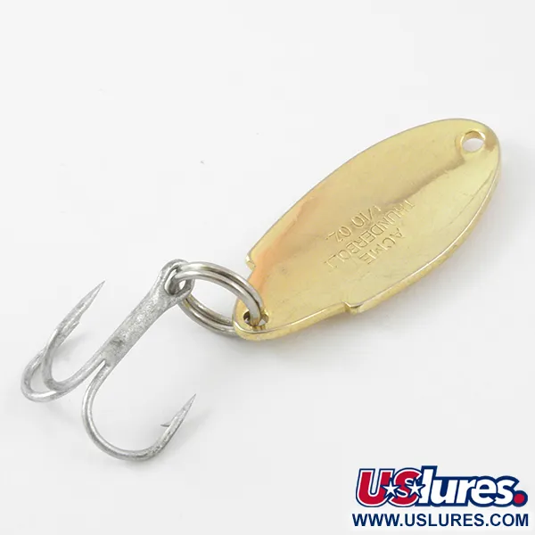 Vintage   Acme Thunderbolt, 1/8oz Gold fishing spoon #3856