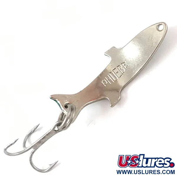 Vintage  Acme Phoebe, 3/32oz Nickel / Blue fishing spoon #3859